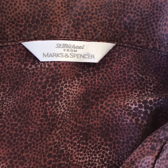 Vintage 1990s Marks & Spencer Brown Shirt Size 42. - Picture 4 of 6